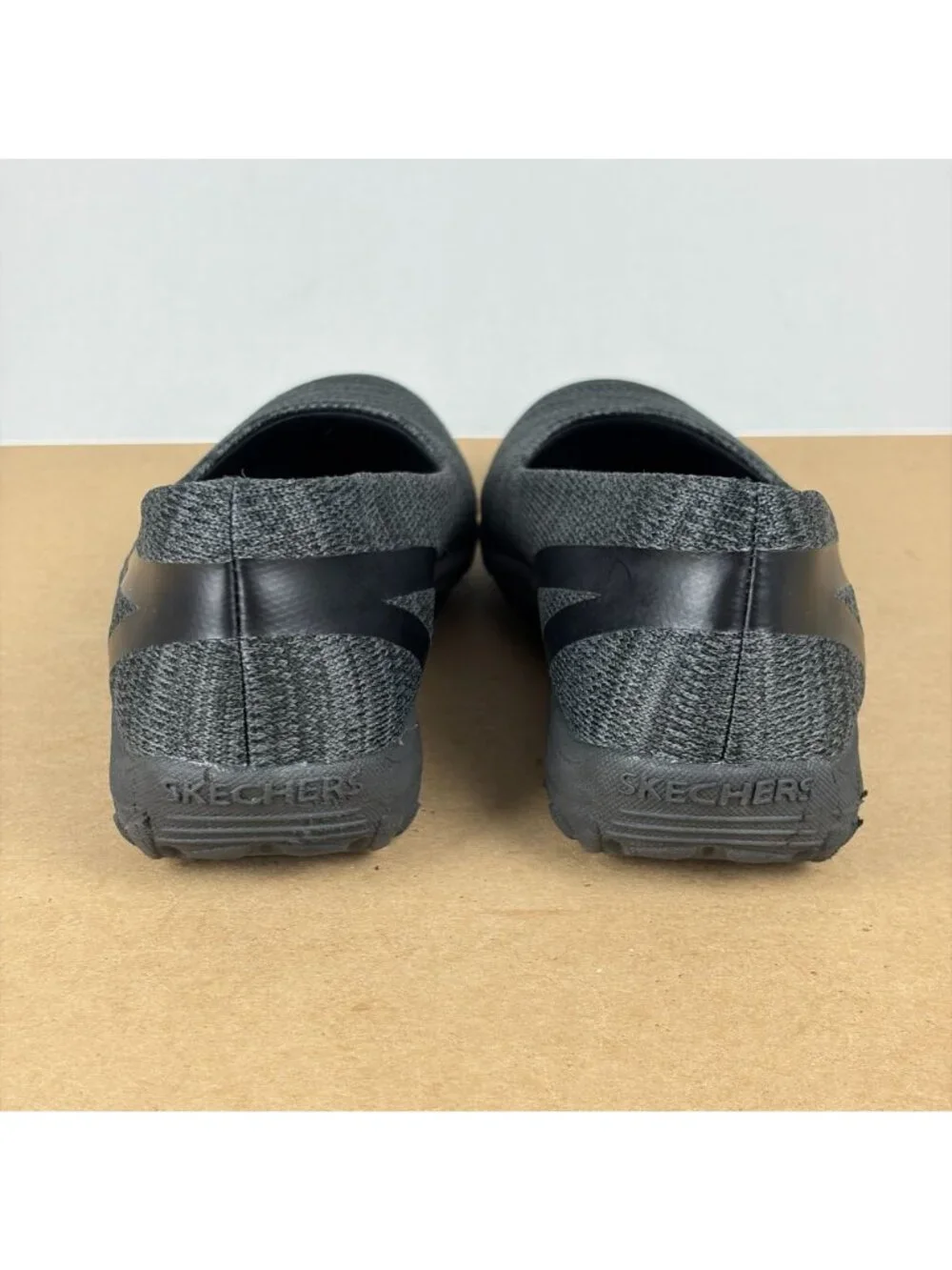 Skechers Relaxed Fit Reggae Fest Casual Shoes Womens 8 Black Heathered Knit